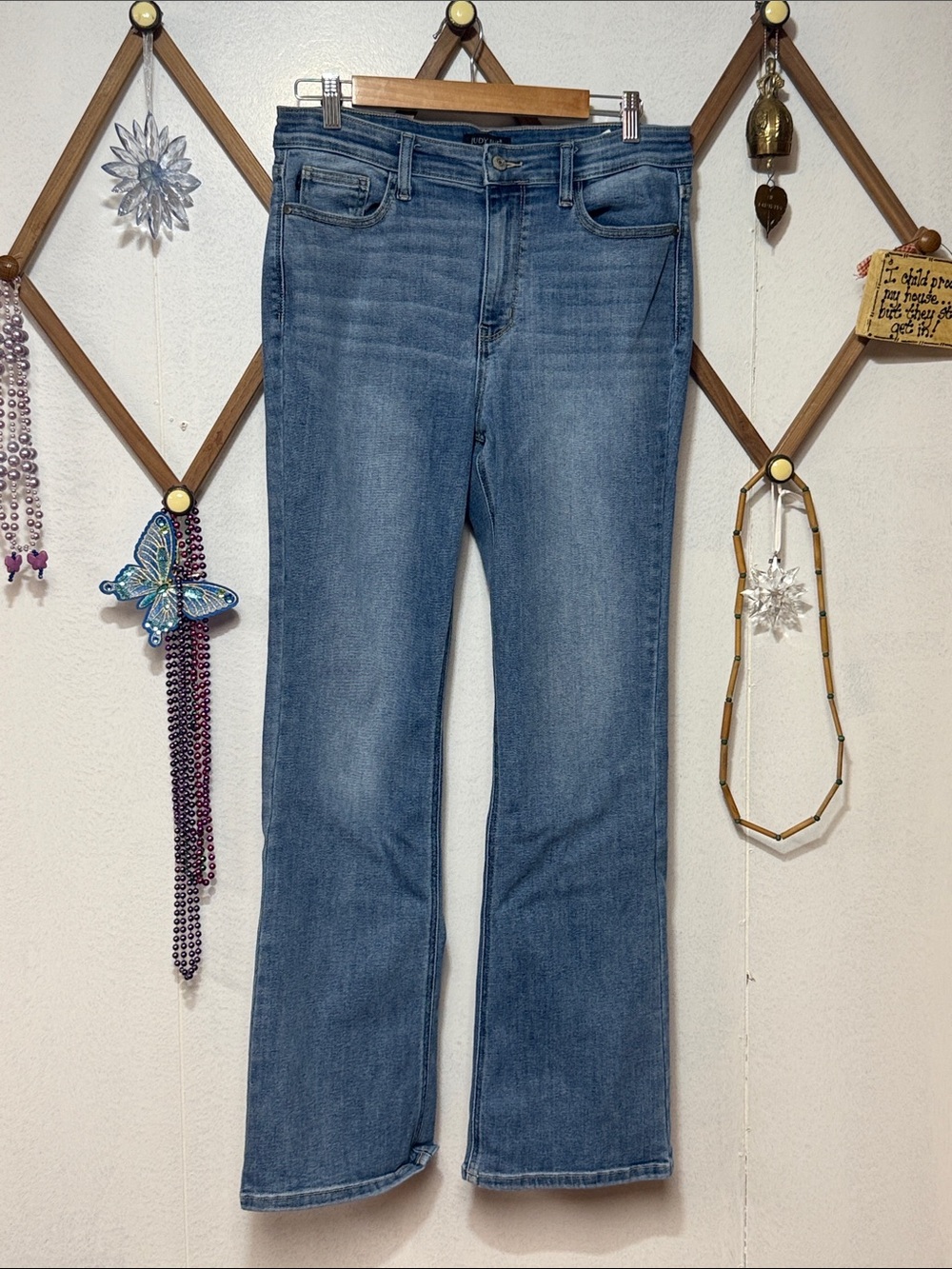 Judy Blue Light Blue Flare Jeans - Classic Mid-Rise